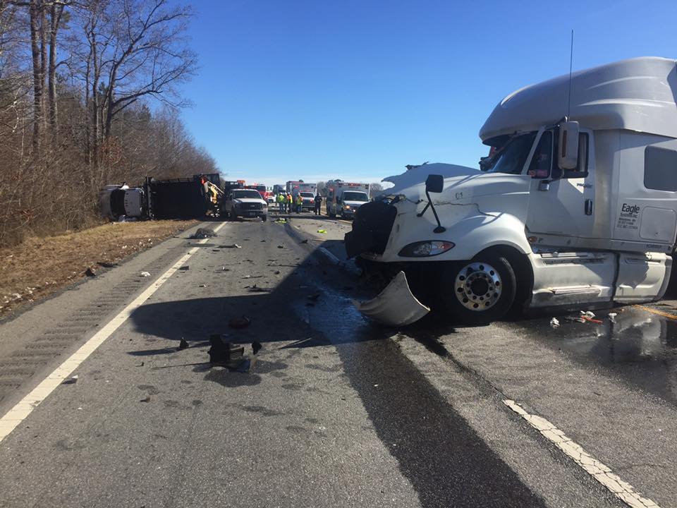 VDOT trucks involved in 3vehicle crash in Southampton County